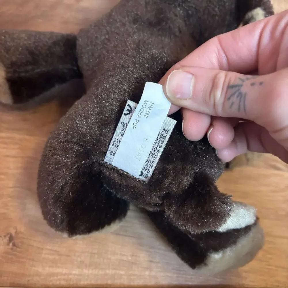 Ganz Webkinz Mocha Pup HM348 Brown Dog Plush Stuff Animal Toy No Code
